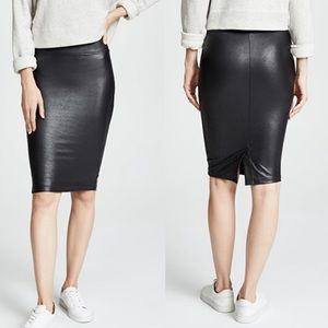 Spanx Midi Pencil Skirt Faux Leather Small